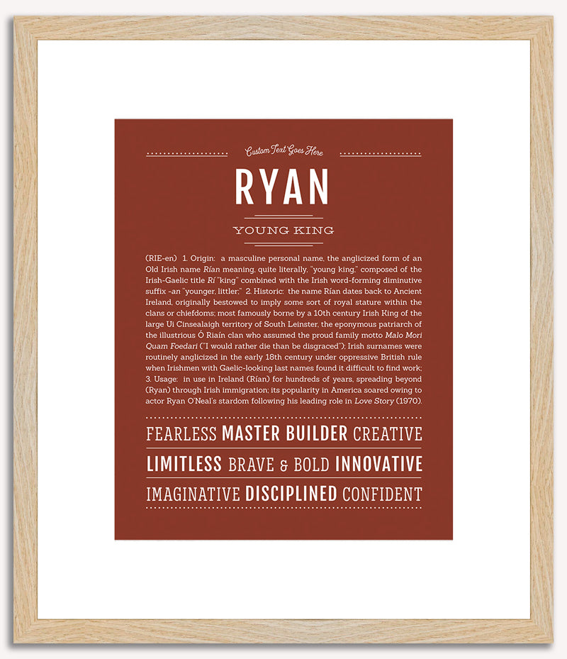 Ryan (male) | Name Art Print