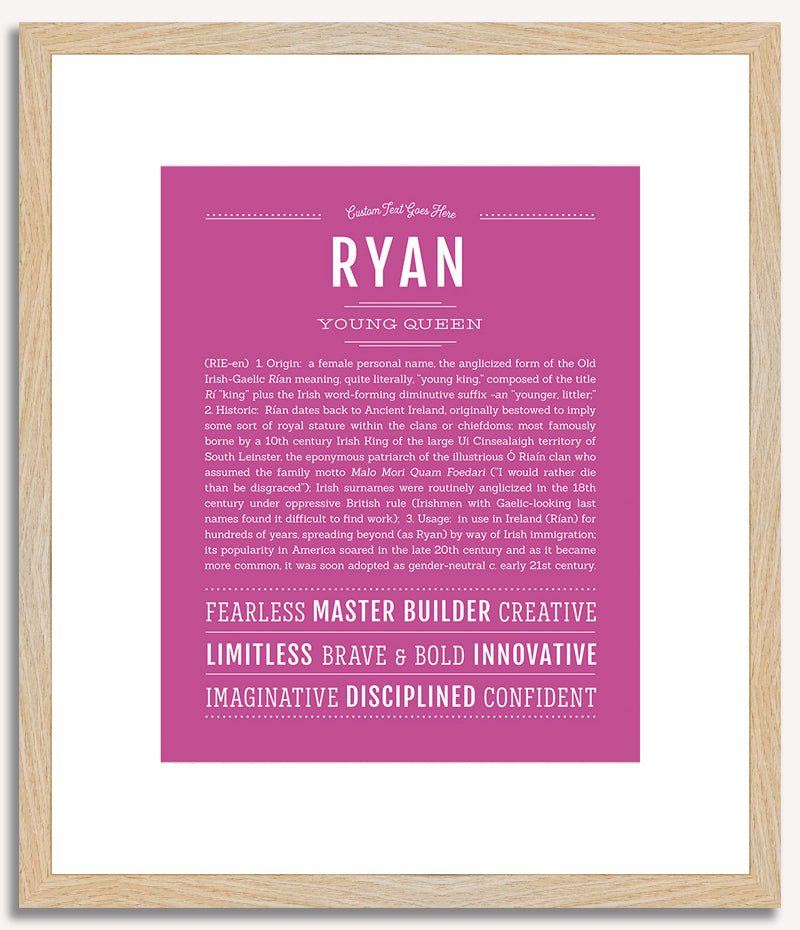 Ryan (male) | Name Art Print