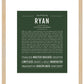 Ryan | Name Art Print