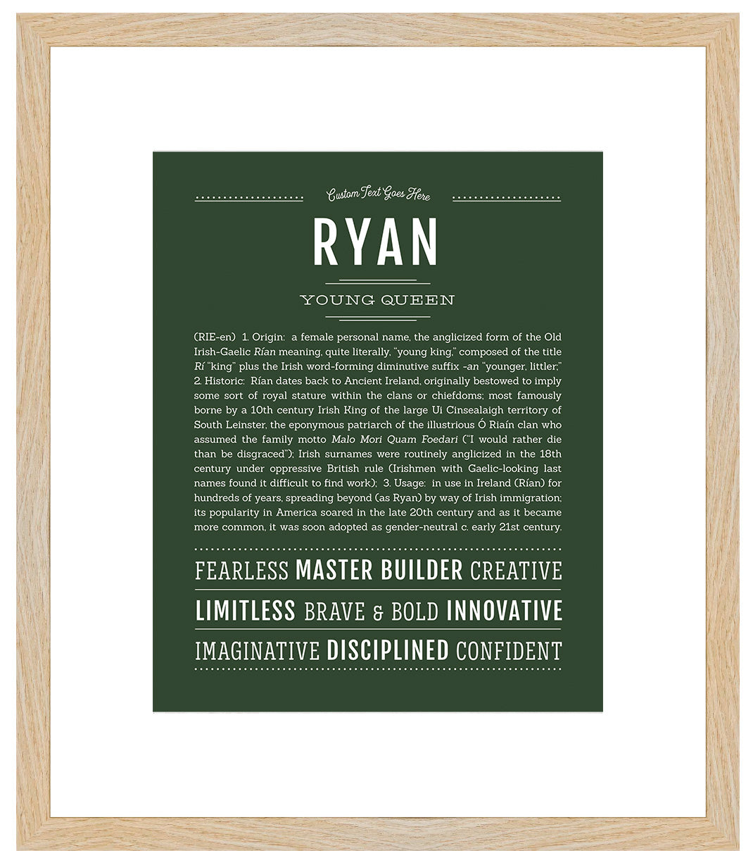 Ryan (male) | Name Art Print