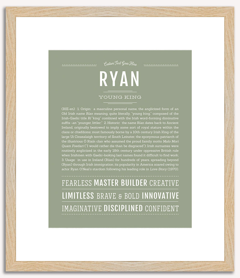 Ryan (male) | Name Art Print