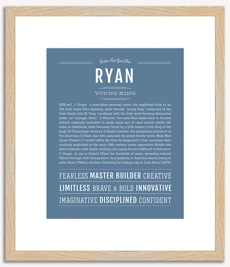 Ryan (male) | Name Art Print