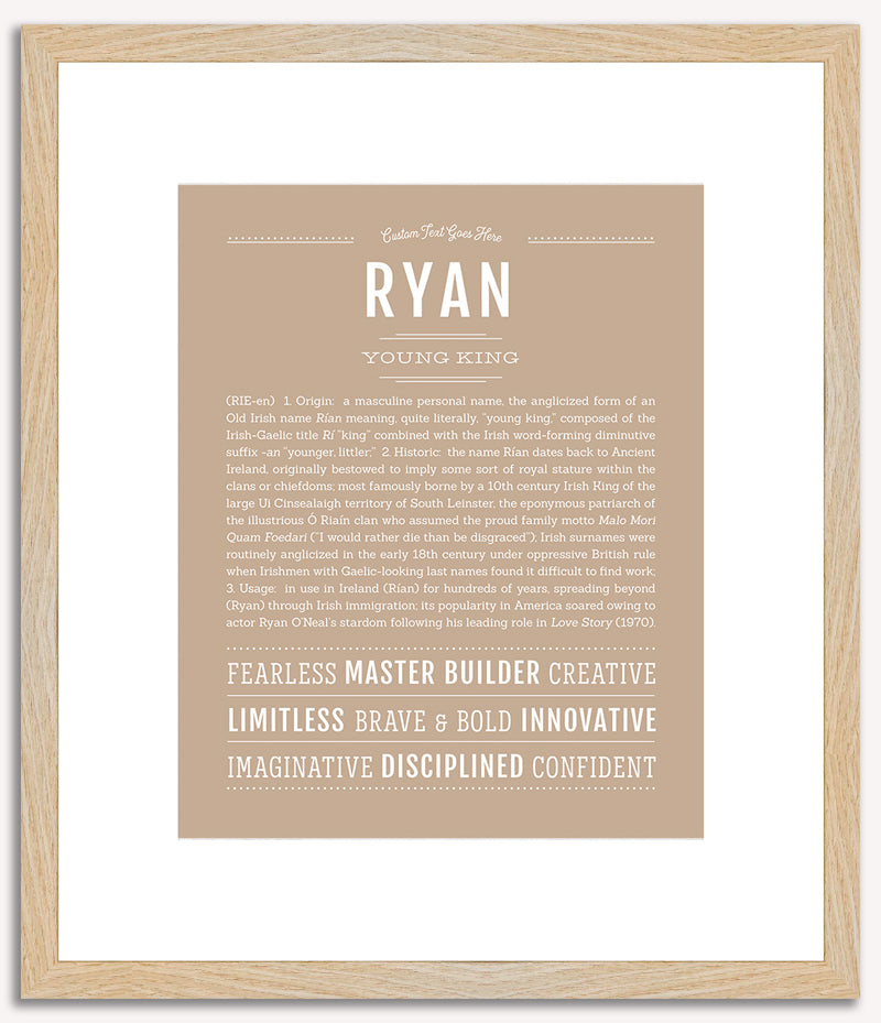 Ryan (male) | Name Art Print