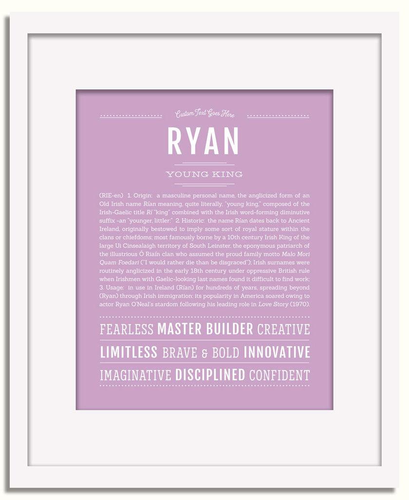 Frame Options | Lilac | White Frame, Matted