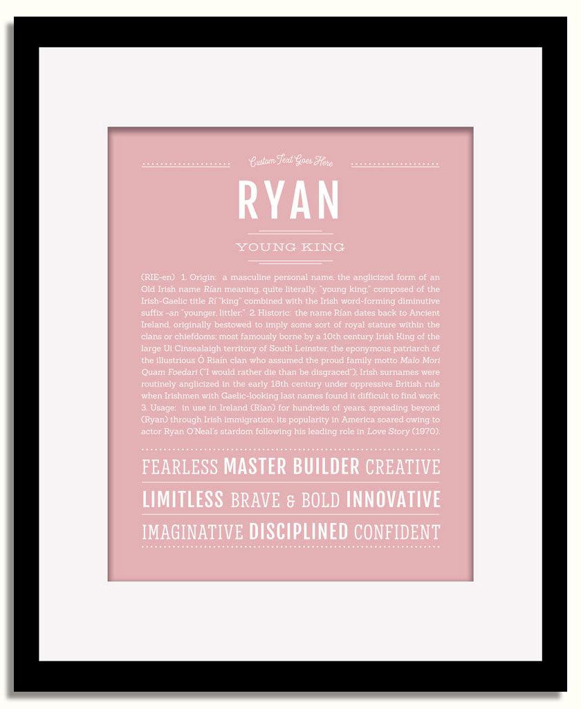 Frame Options | Dusty Rose | Black Frame, Matted