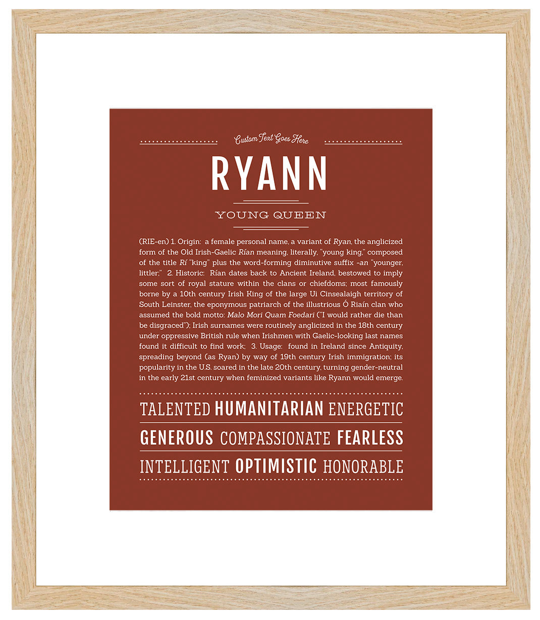 Ryann | Name Art Print