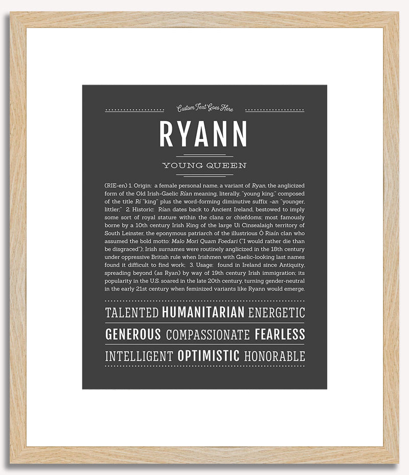 Ryann | Name Art Print