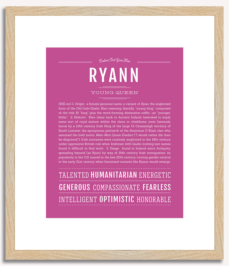 Ryann | Name Art Print