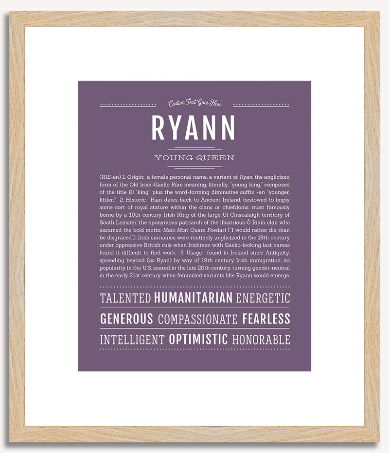 Ryann | Name Art Print