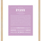 Ryann | Name Art Print