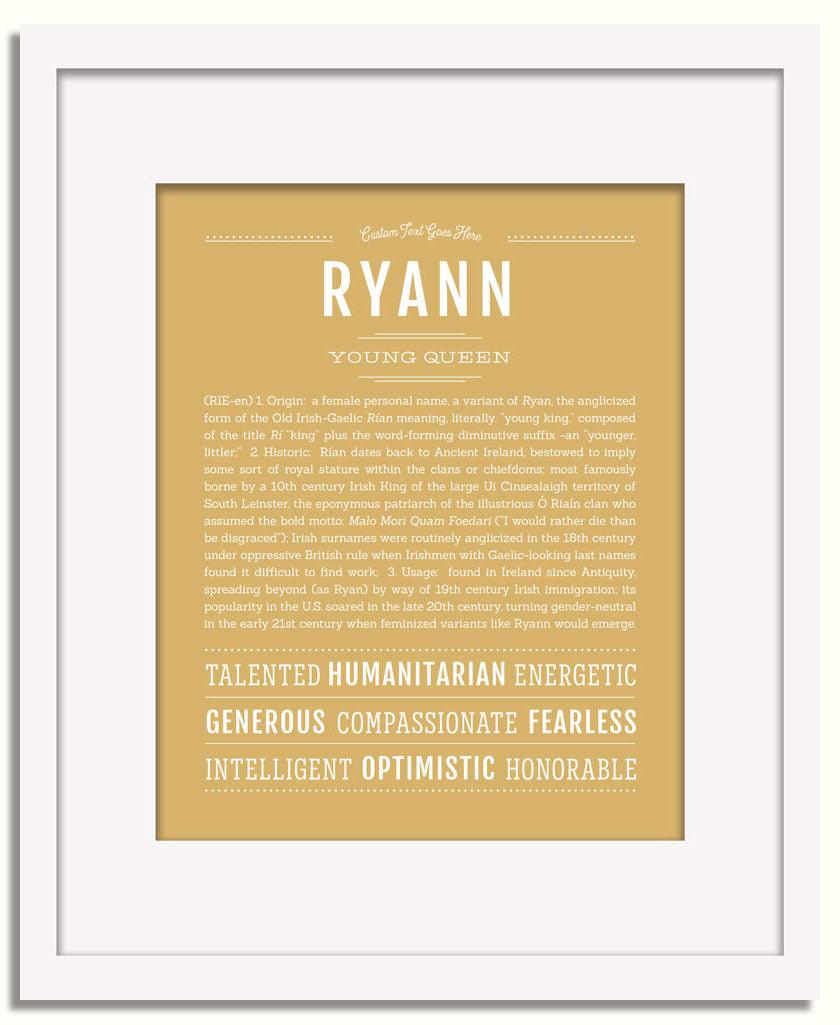 Frame Options | Matte Gold | White Frame, Matted