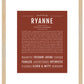 Ryanne | Name Art Print