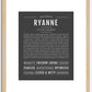 Ryanne | Name Art Print