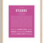 Ryanne | Name Art Print