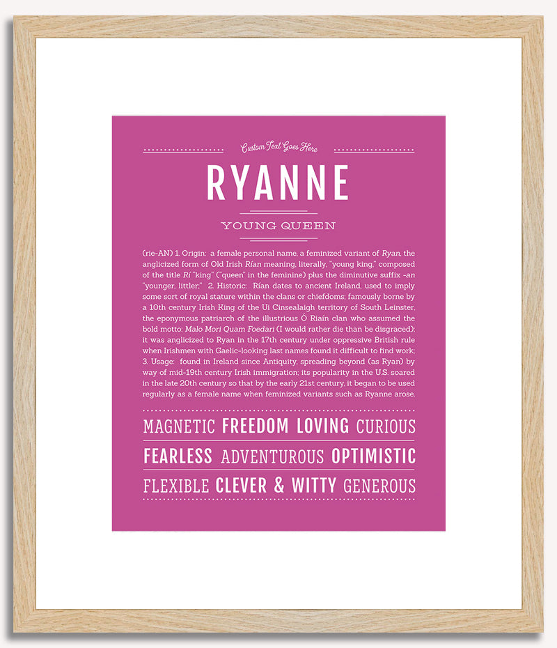 Ryanne | Name Art Print