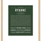 Ryanne | Name Art Print