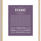 Ryanne | Name Art Print