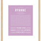 Ryanne | Name Art Print