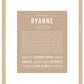 Ryanne | Name Art Print