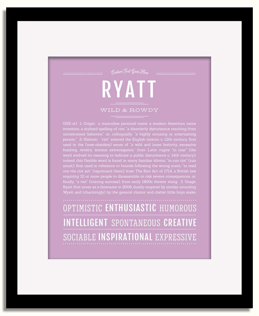 Frame Options | Lilac | Black Frame, Matted