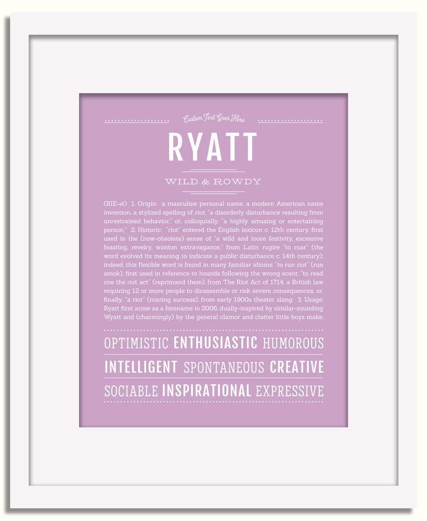 Frame Options | Lilac | White Frame, Matted