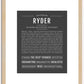 Ryder | Name Art Print