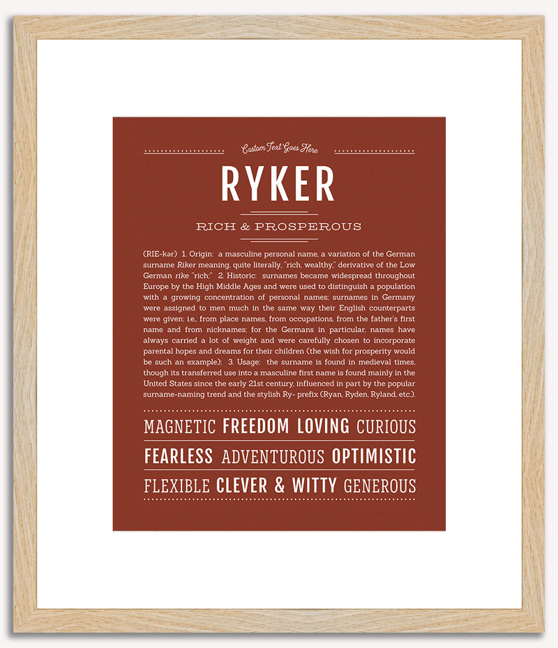 Ryker | Name Art Print