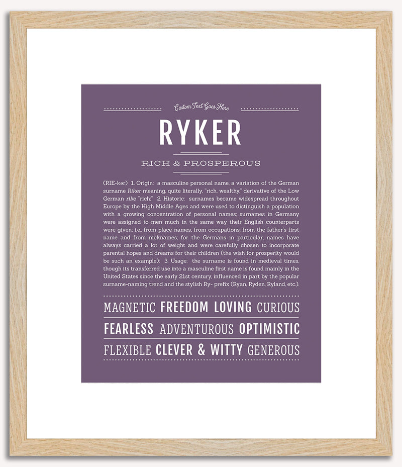 Ryker | Name Art Print