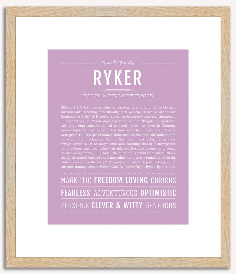 Ryker | Name Art Print