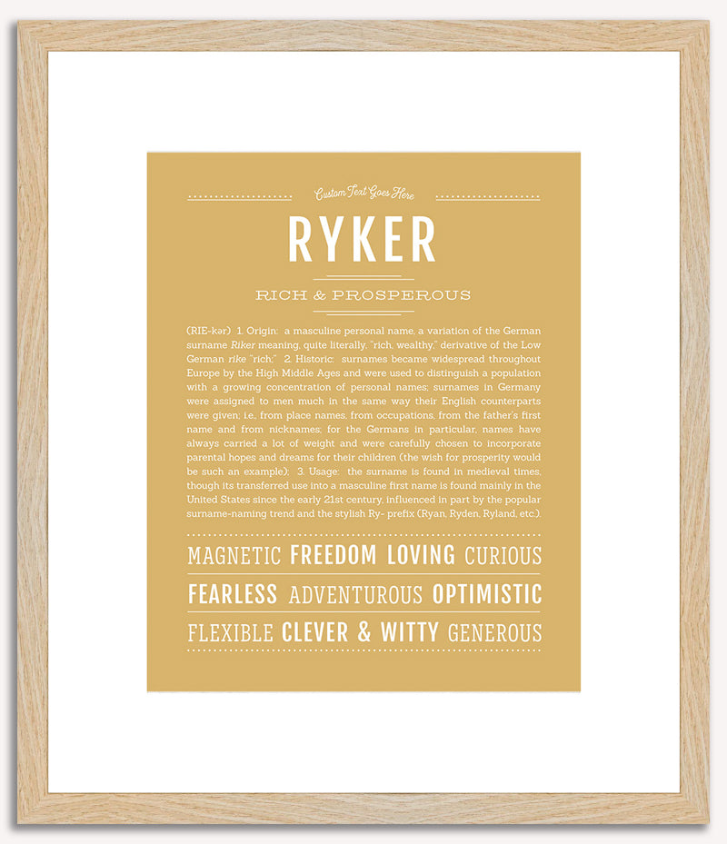 Ryker | Name Art Print