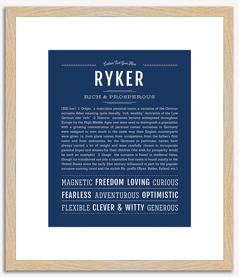 Ryker | Name Art Print