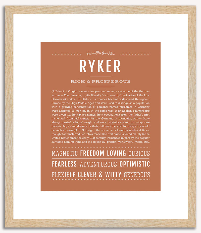 Ryker | Name Art Print