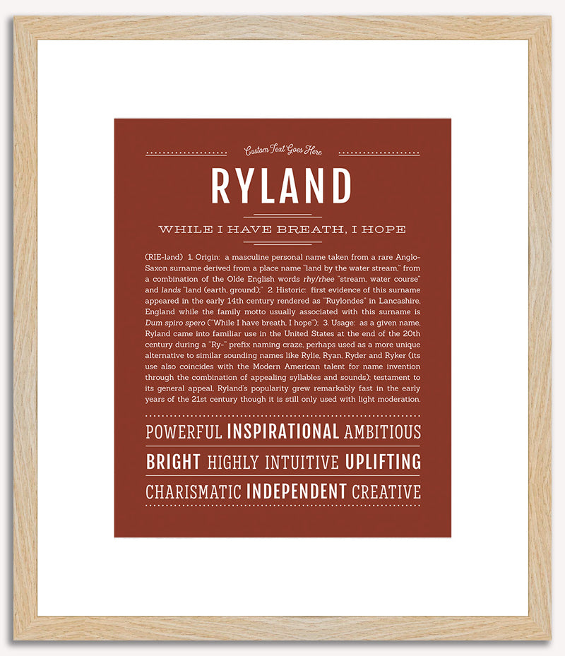 Ryland | Name Art Print