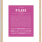 Ryland | Name Art Print