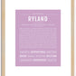 Ryland | Name Art Print