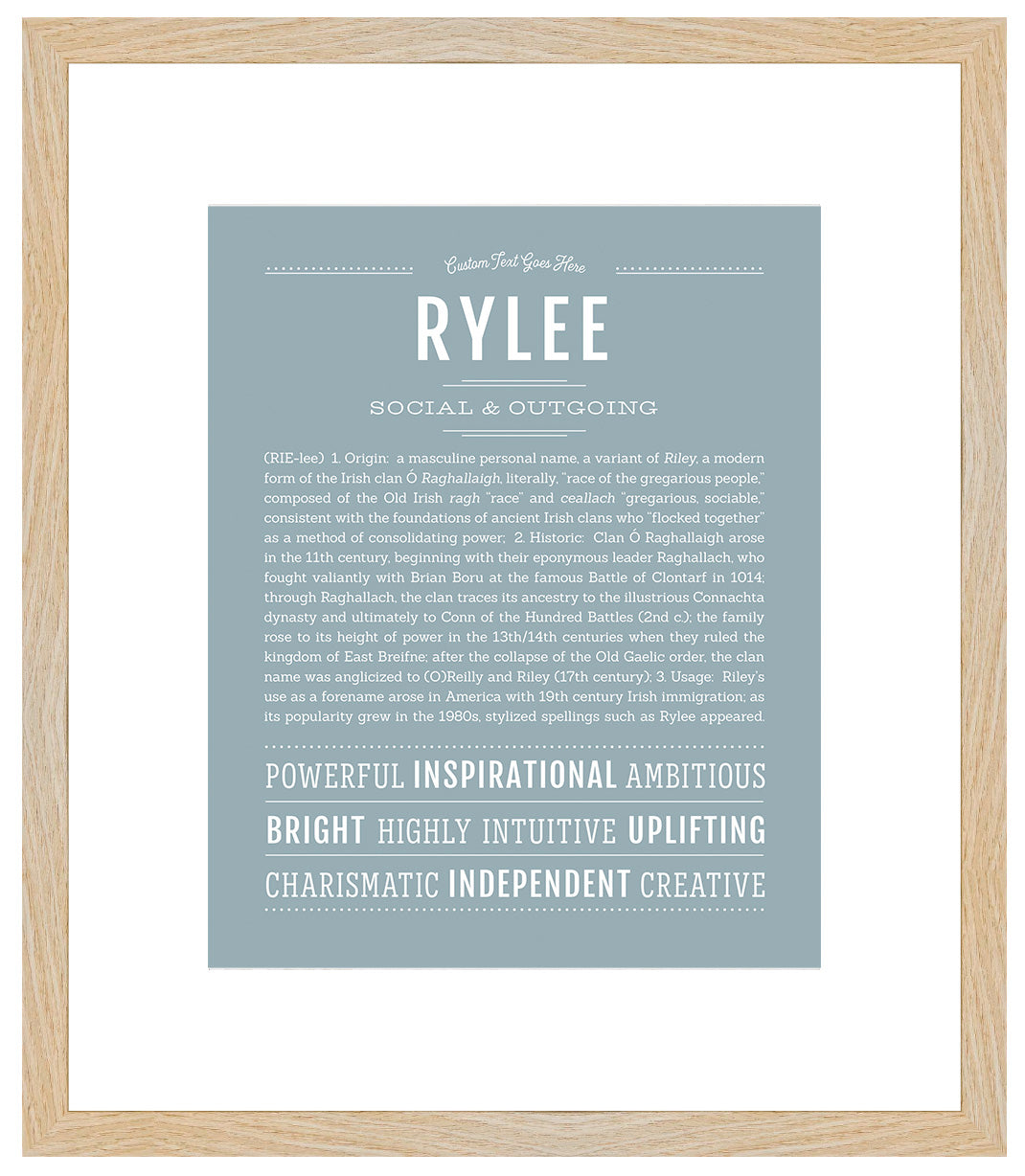 Rylee (male) | Name Art Print