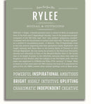 Rylee (female) | Name Art Print – Name Stories