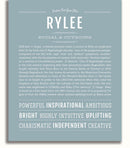 Rylee (female) | Name Art Print – Name Stories