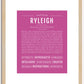 Ryleigh | Name Art Print