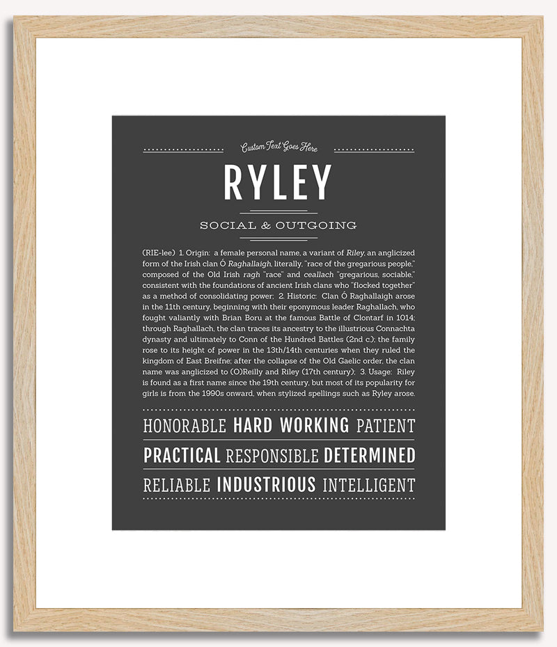 Ryley (female) | Name Art Print