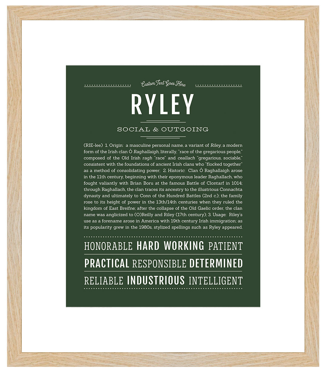 Ryley (female) | Name Art Print