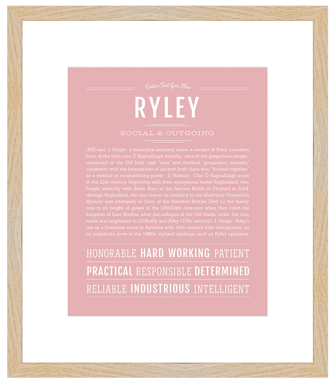 Ryley (female) | Name Art Print