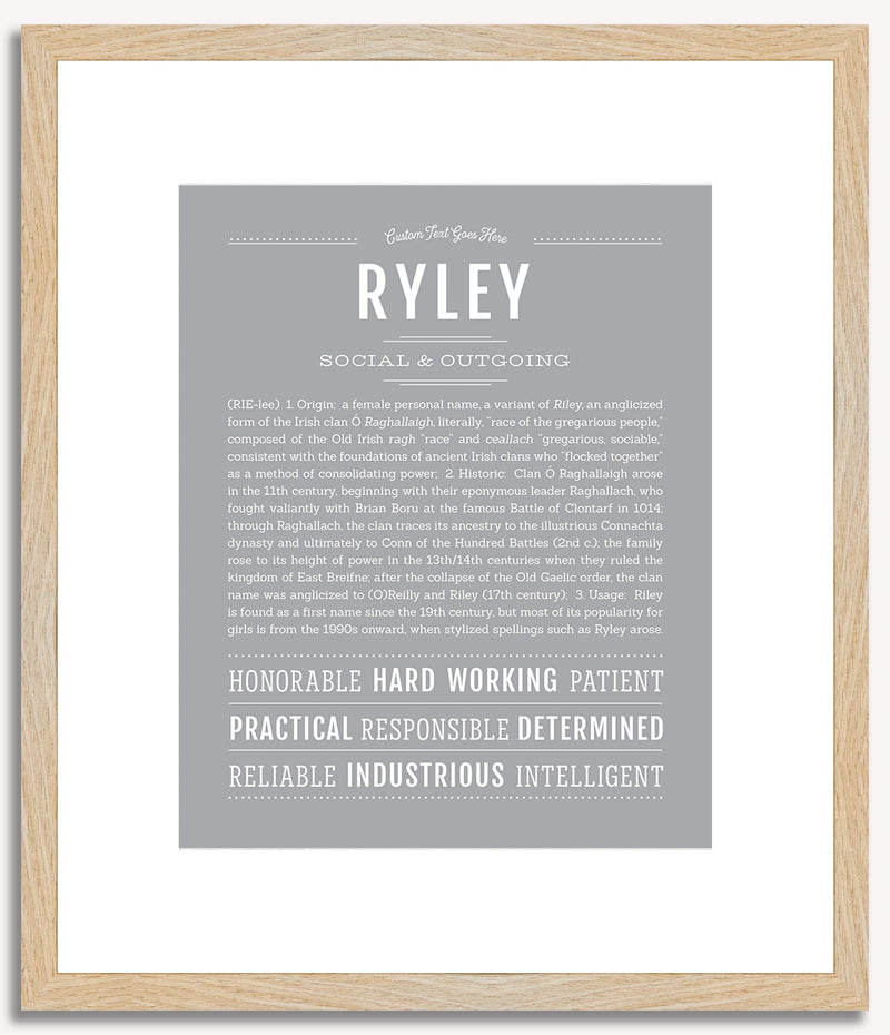 Ryley (female) | Name Art Print