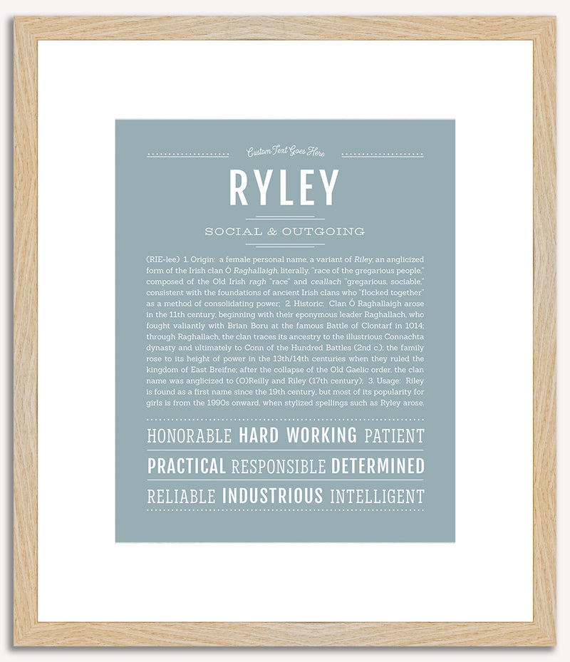 Ryley (female) | Name Art Print