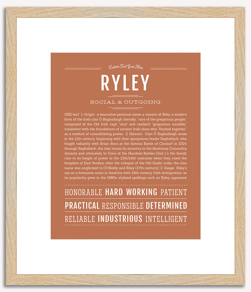 Ryley (male) | Name Art Print