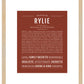 Rylie | Name Art Print