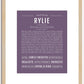 Rylie | Name Art Print