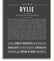 Rylie Personalized Name Meaning Art Prints – Name Stories