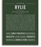 Rylie Personalized Name Meaning Art Prints – Name Stories