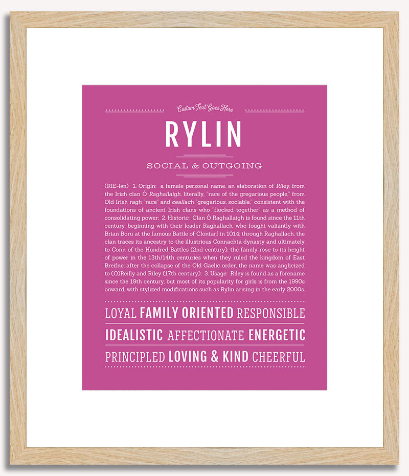 Rylin (female) | Name Art Print